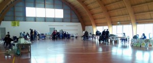 panoramica del palazzetto dello sport