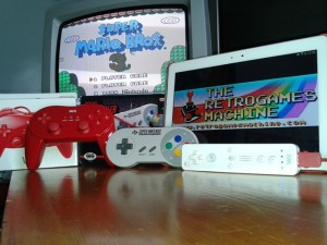 Emulatore Nes in azione. Notate la differenza in dimensioni tra le croci direzionali di wii/snes e wiimote