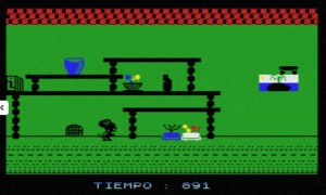 L'agghiacciante versione MSX del gioco, in cui una laida pantegana si aggira in un budino verde pisello.